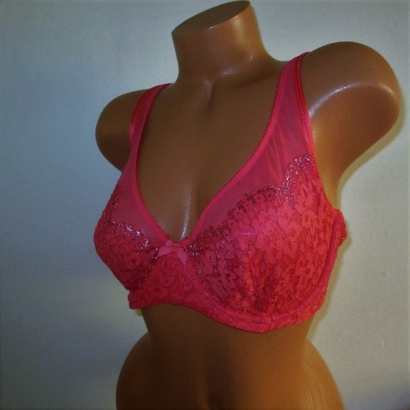 Body Unlined Demi Bra  38D  40DD Coral Orange - Picture 7 of 7